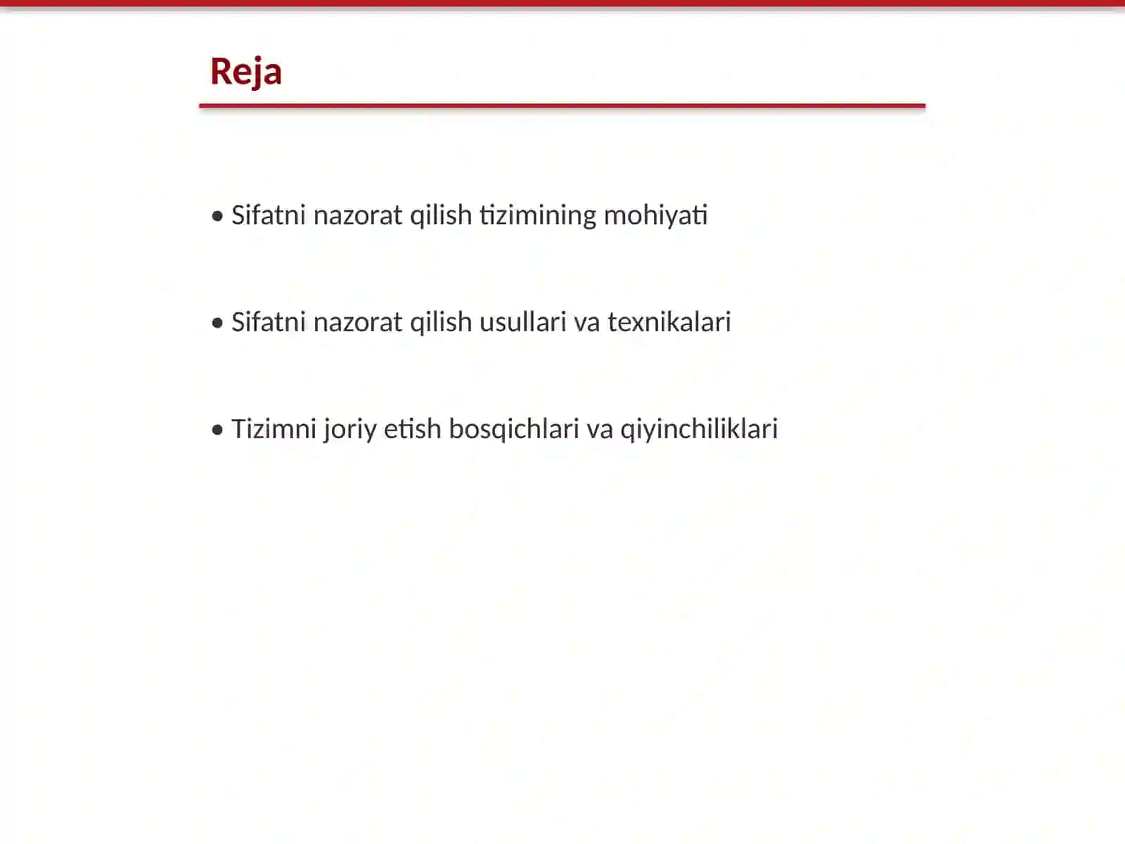 Sifatni nazorat qilish tizmi 2