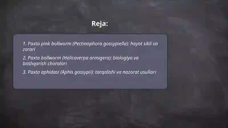 Gʻoʻzaga zarar yetkazuvchi hasharotlar 2