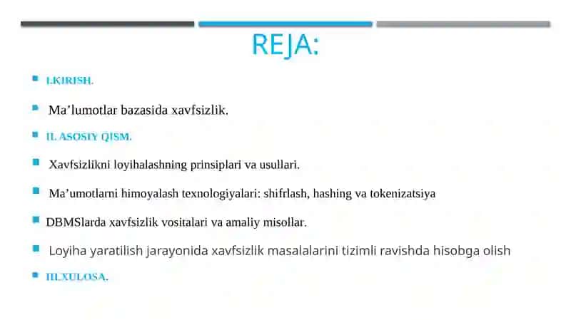 Xavfsizlikni ta’minlash uchun loyihalash usullari 2