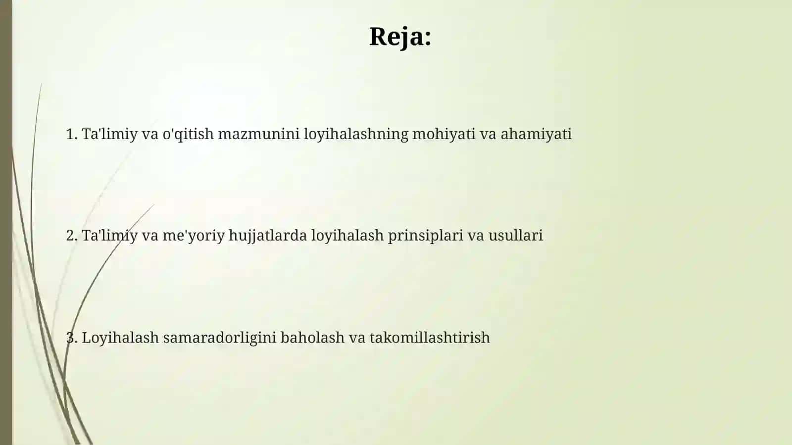 Ta'limiy va O'qitish Mazmunini Dizayn Etish 2