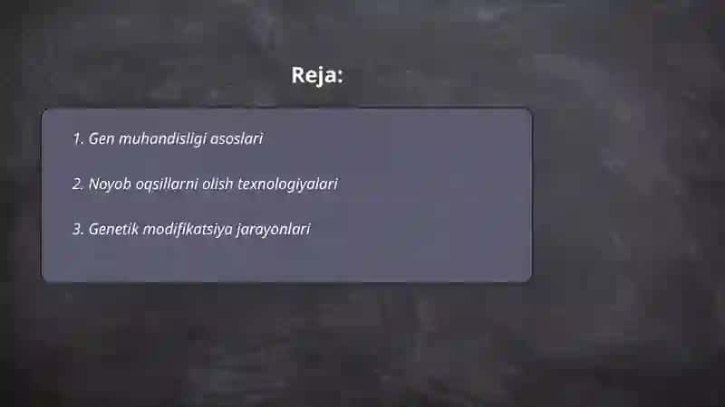 Gen muhandusligi yordamida noyob oqsillarni olish 2