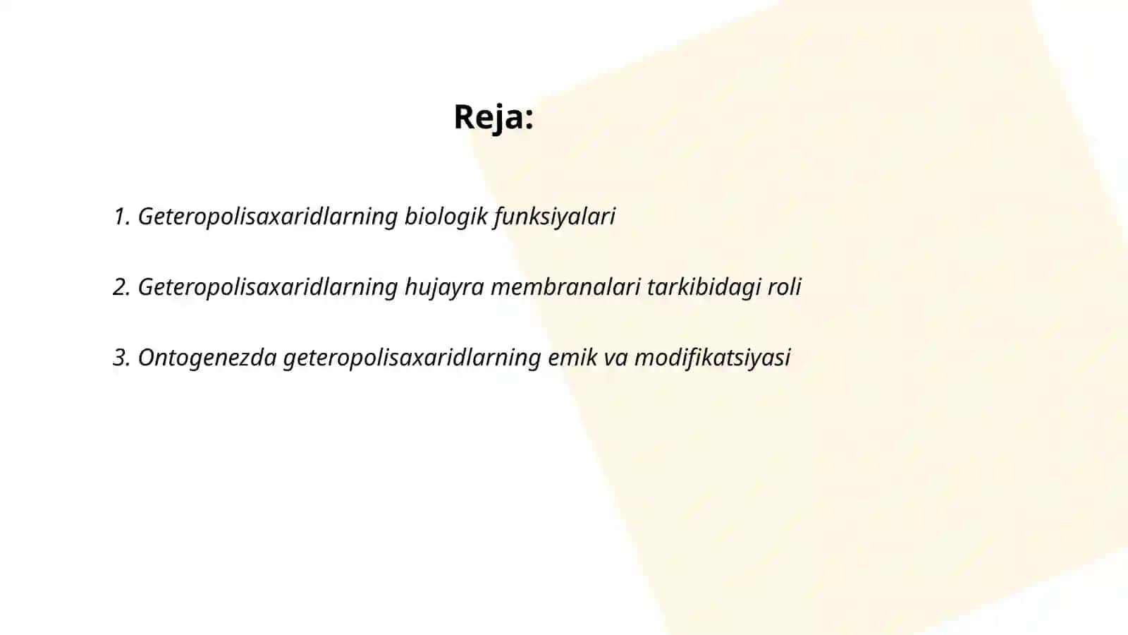 Geteropolisaxaridlarni ontogenez va kasalliklarda òzgarishi 2