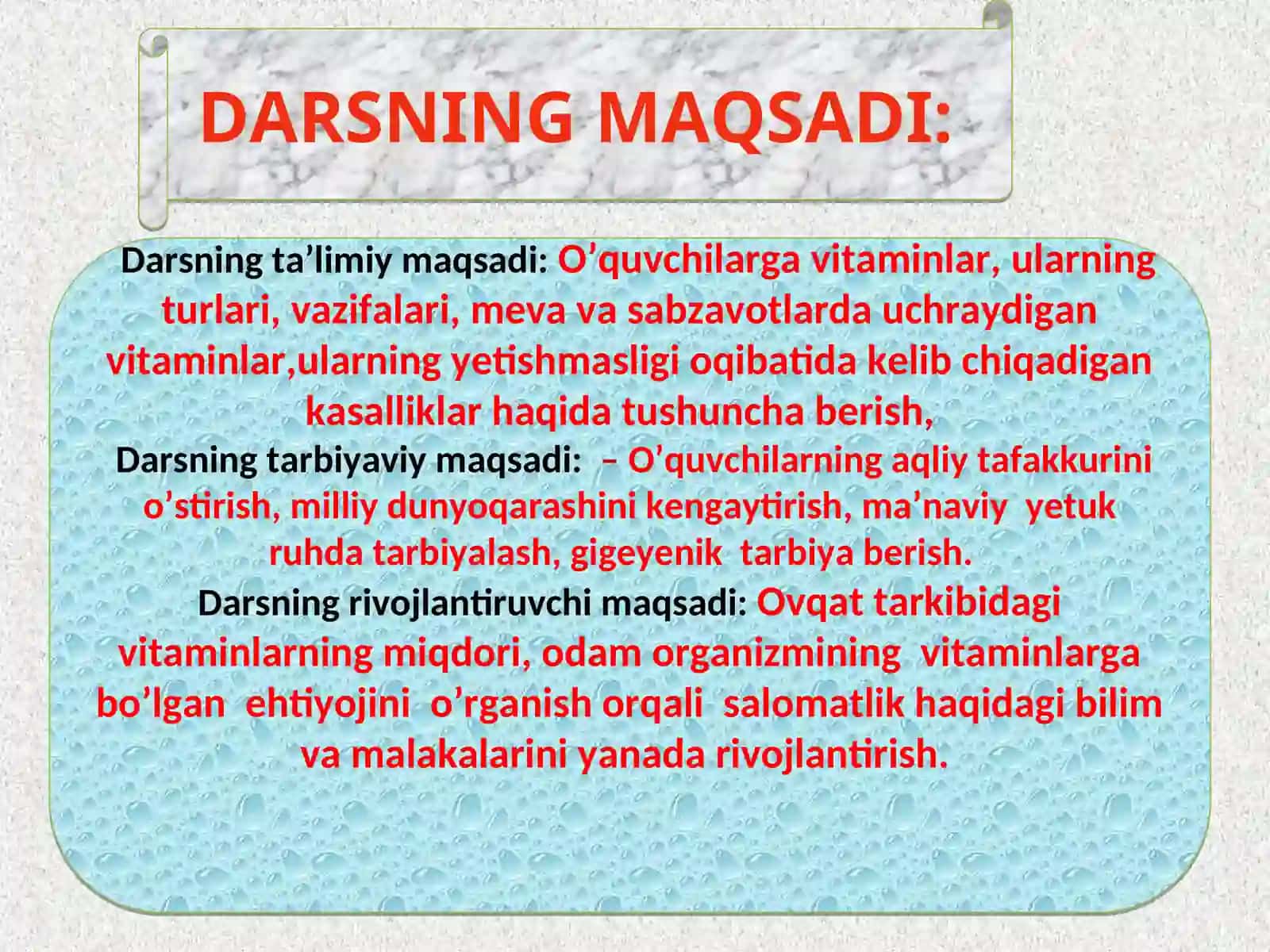 Darsning Maqsadi 2