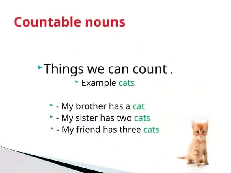 Countable and Uncountable nouns 2