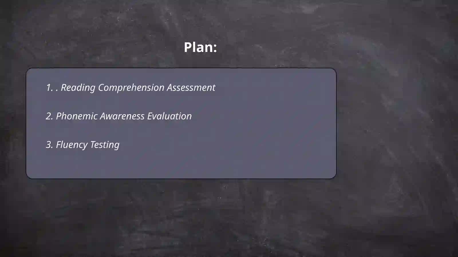 Assessing reading 2