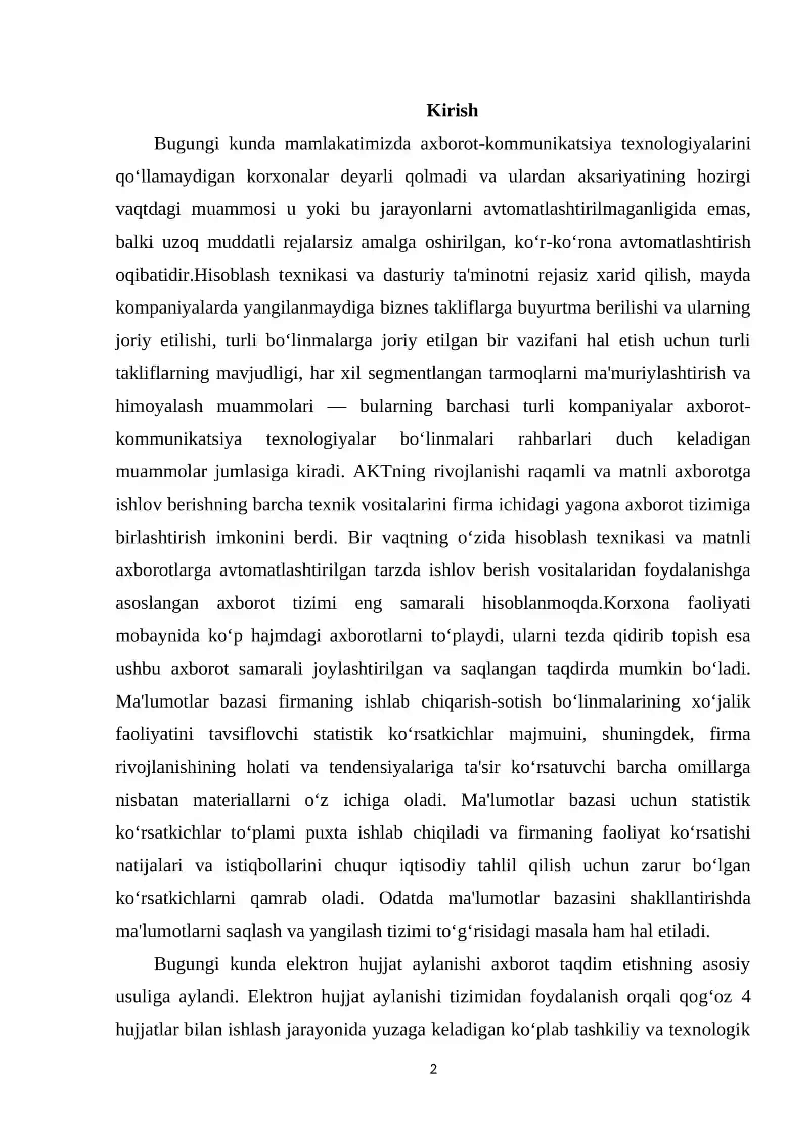 Fakultet ma'lumotlar ba'zasini loyihalash 2