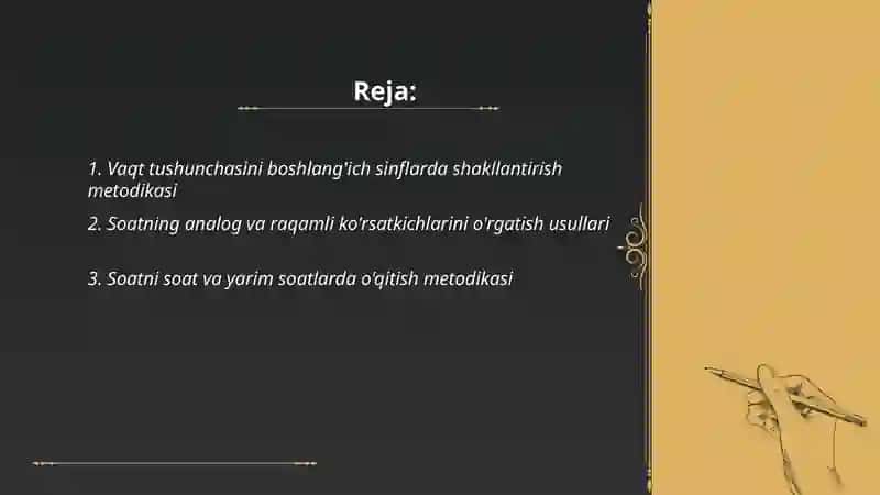 Boshlang'ich sinflarda vaqt o'lchov birliklarini o'rgatish metodikasi 2