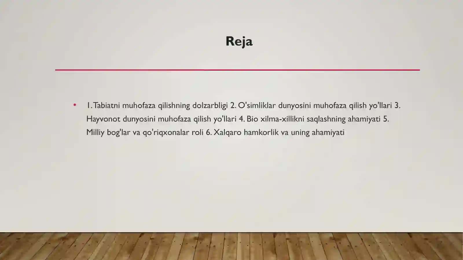 Ekologiya: Oʻsimlik va hayvonot dunyosini muhofaza qilish 2