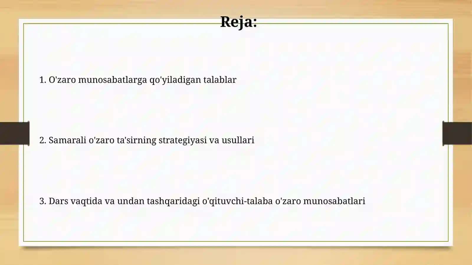 Dars va darsdan tashqari jarayonda o‘qtuvchi va o‘quvchilar muloqoti unga qo‘yiladigan talablar 2