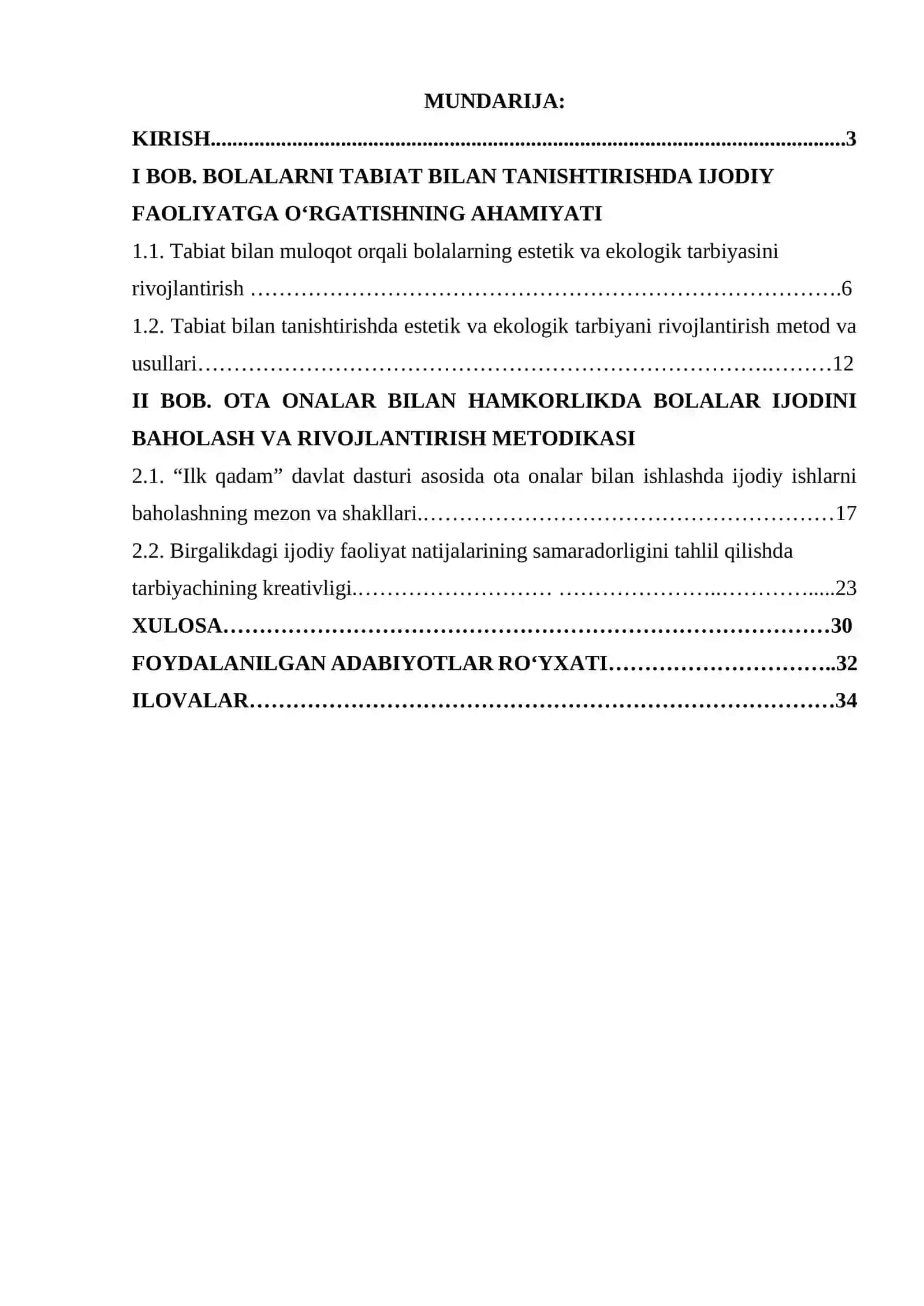 Bolalar tabiatdagi ijodiy faoliyatini ota onalar bilan birgalikda baholash 2