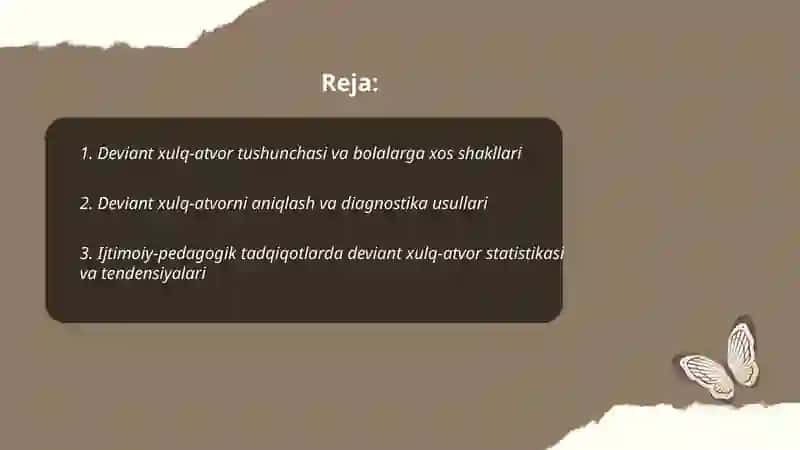 Deviant xulq atvor bolalar bilan ijtimoiy pedagogik faoliyat 2