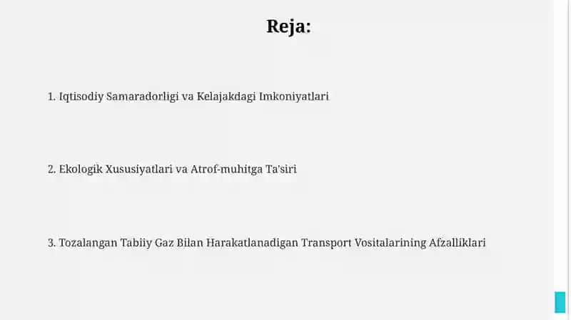 Tozalangan Tabiiy Gazning Ishlab Chiqarish va Ta'minoti 2