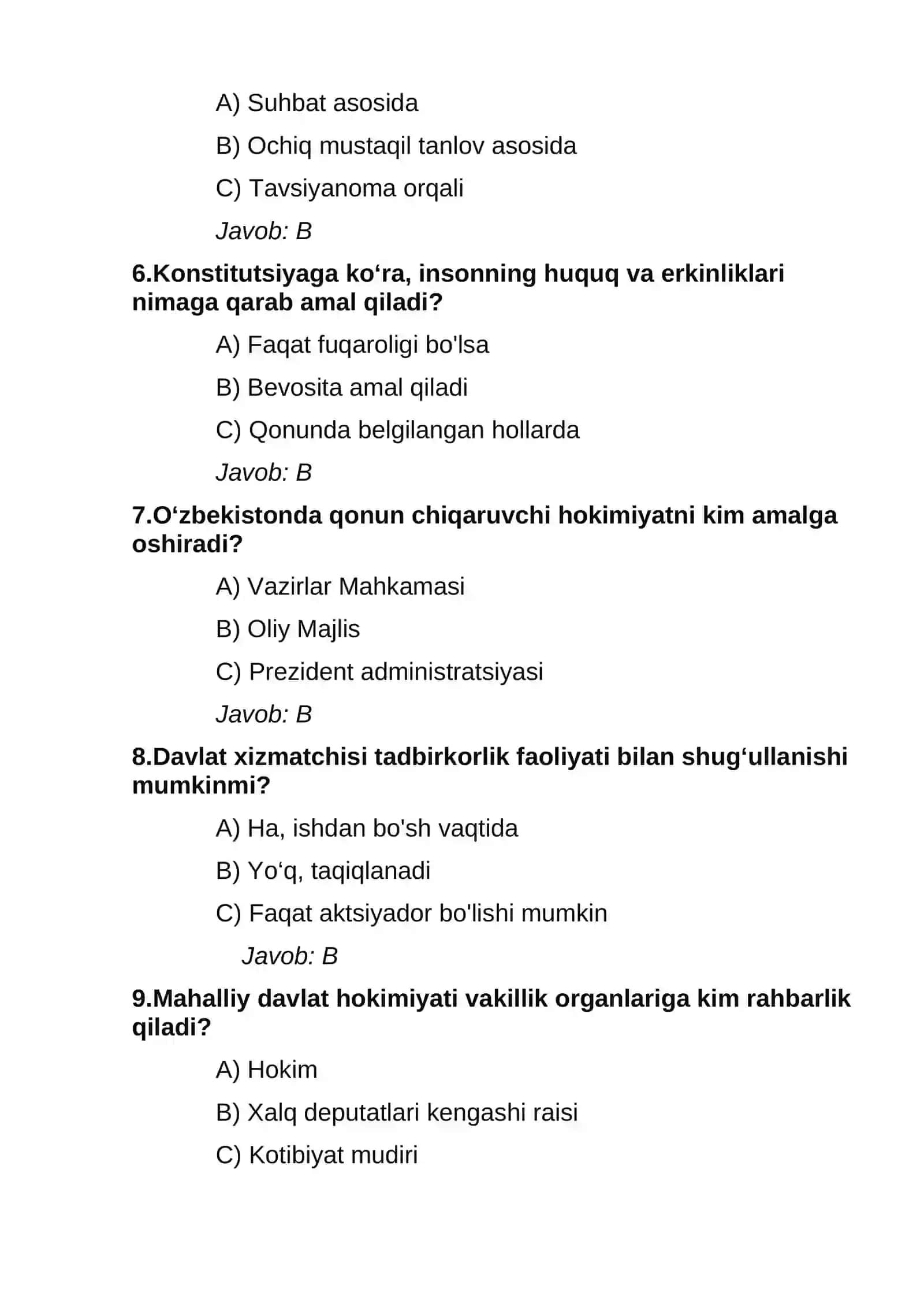 ARGOS TEST SAVOLLARI JAVOBLARI BILAN YANGI 2026-YIL 2