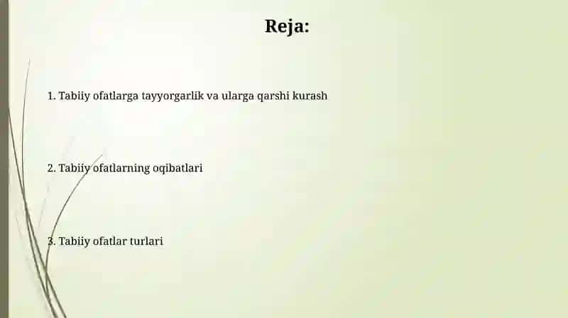 Tabiiy ofatlar va ularning oqibatlari 2