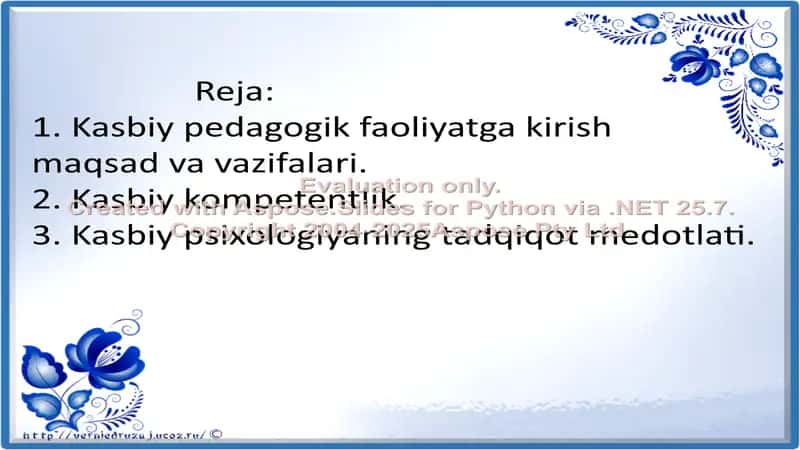 Kasbiy pedagogik faoliyatga kirish 2