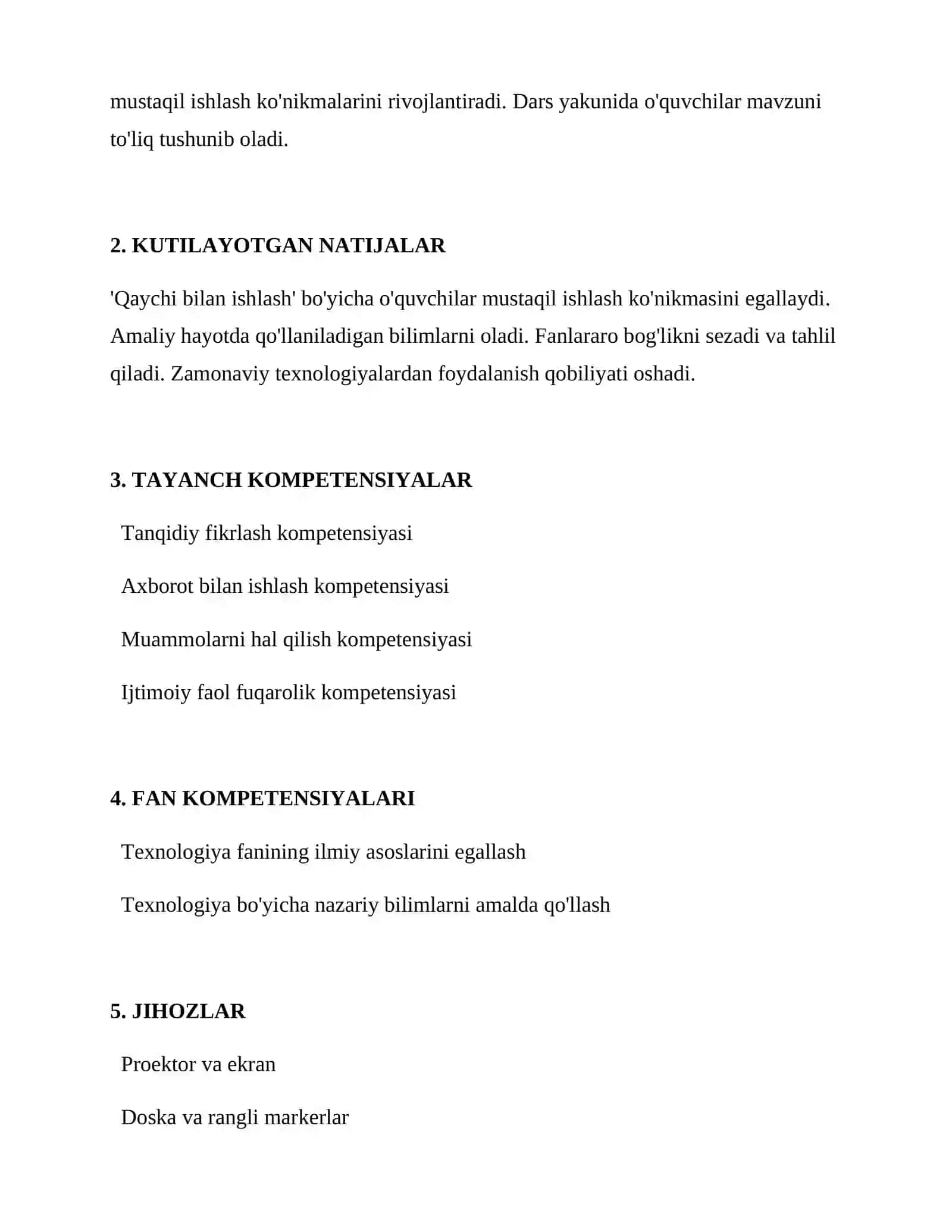 Qaychi bilan ishlash 2