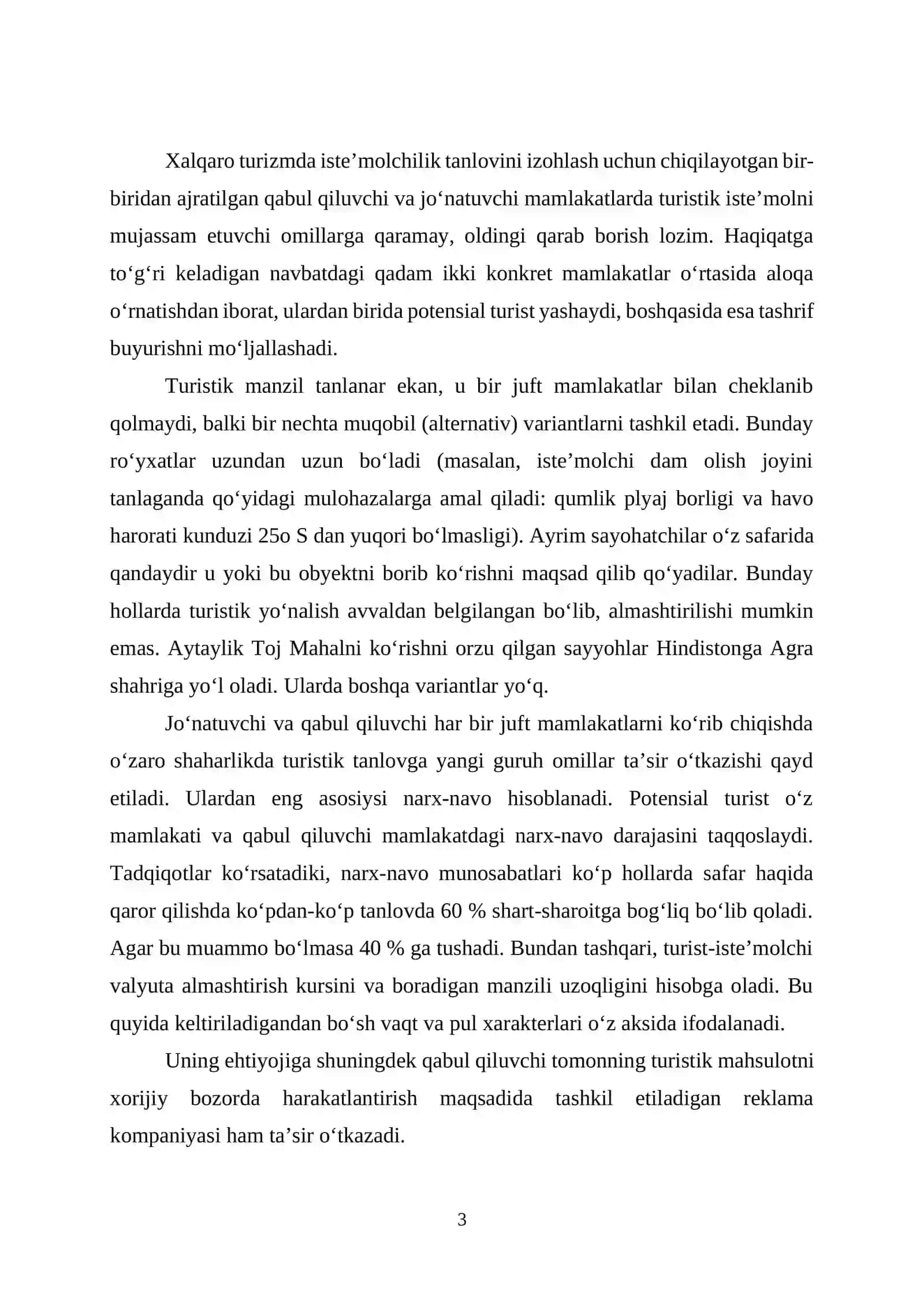 O'ZBEKISTONDA TURIZMNI RIVOJLANTIRISH ISTIQBOLLARI YO`NALSIHLARI 2