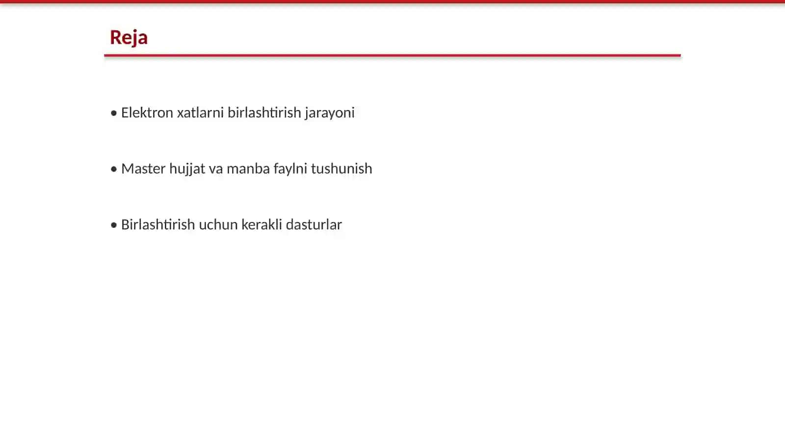 Elektron xatlarni birlashtirish. Master hujjatni manba faylga biriktirish 2