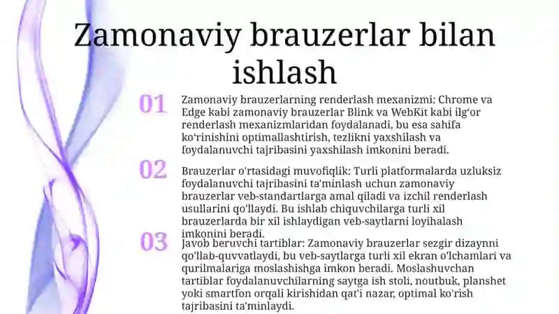 Brauzerlar Bilan Ishlash 2