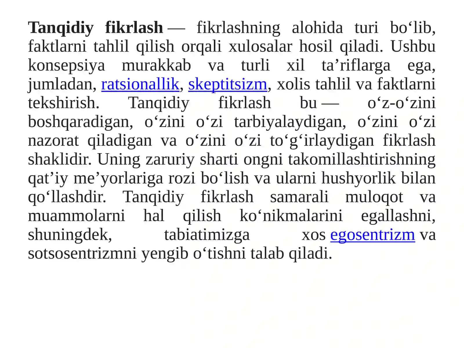 Tanqidiy o‘qish va eslatmalar bilan ishlash 2