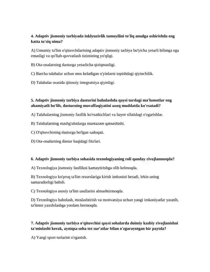 Adaptiv jismoniy tarbiyaning umumiy xususiyatlati 2