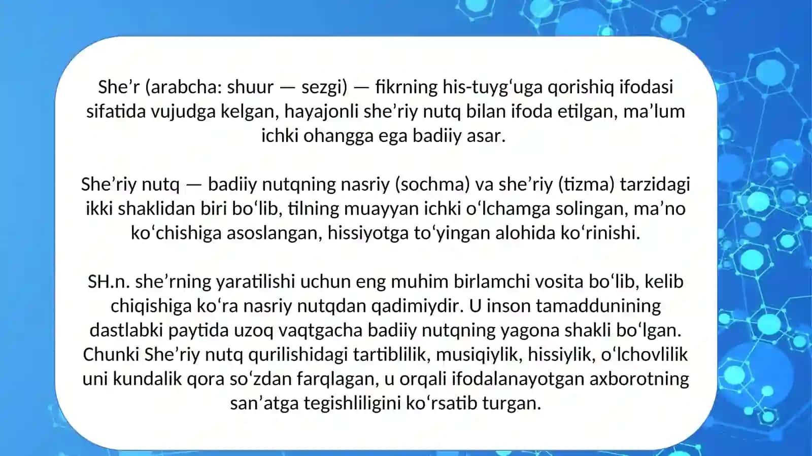 She’riynutq. She’riynutq lirik turning shakli sifatida 2