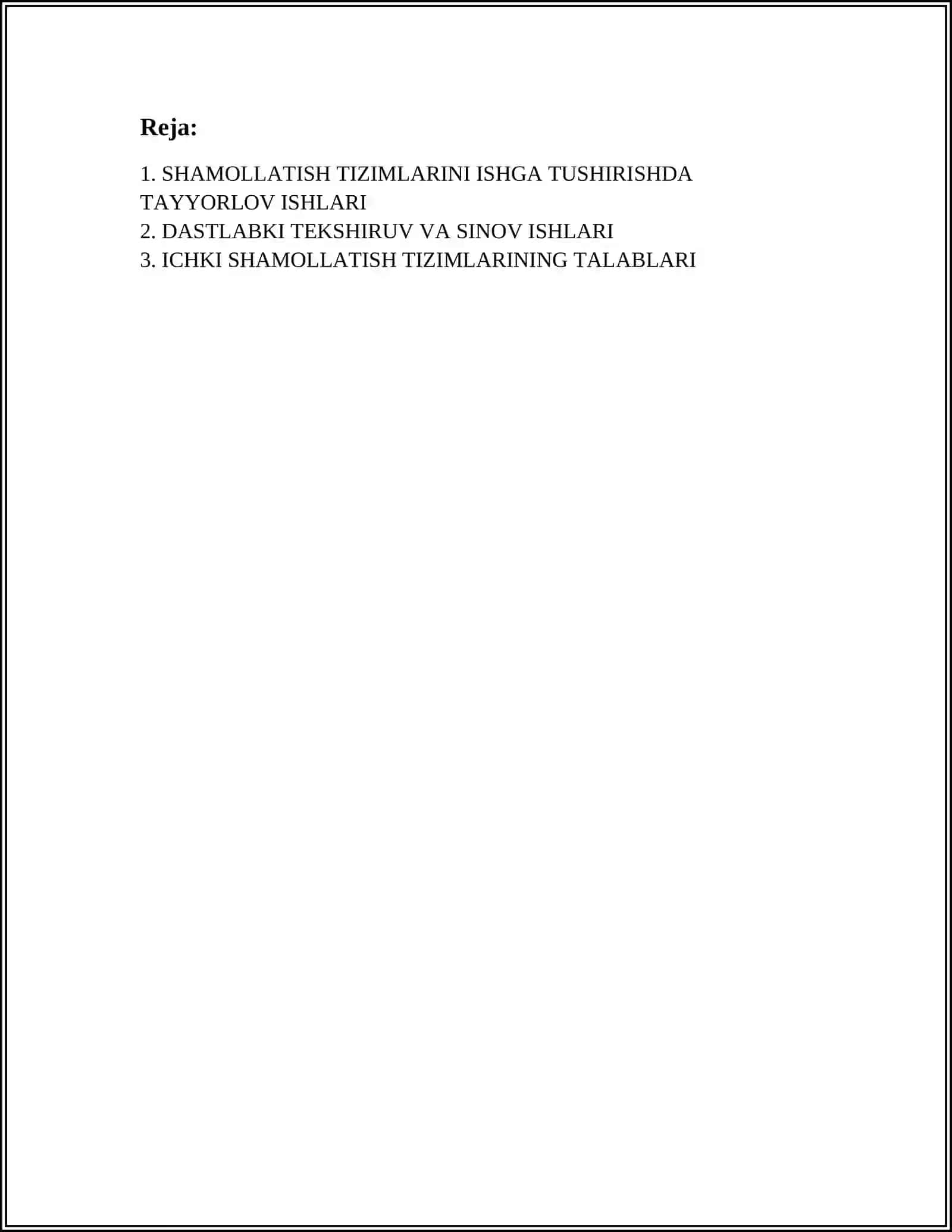 SHAMOLLATISH TIZIMLARINI ISHGA TUSHIRISH SXEMALARI 2