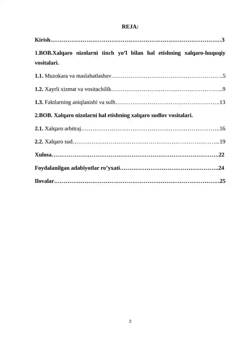 Xalqaro nizolarni tinch yo’l bilan hal etishning xalqaro-huquqiy usullari 2