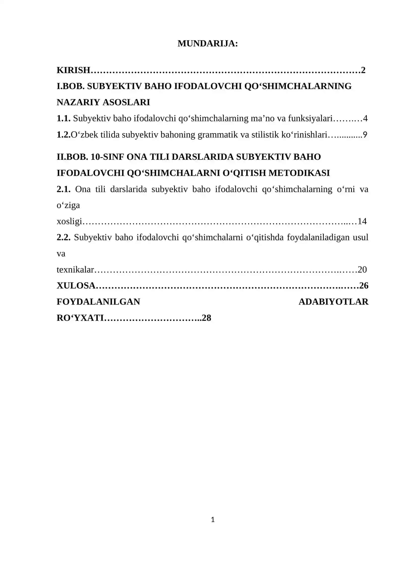 O‘QUVCHILARNING SUBYEKTIV BAHO IFODALOVCHI QO‘SHIMCHALAR USLUBIYATI USTIDA ISHLASH MALAKALARINI RIVOJLANTIRISH (10-SINF MISOLIDA) 2