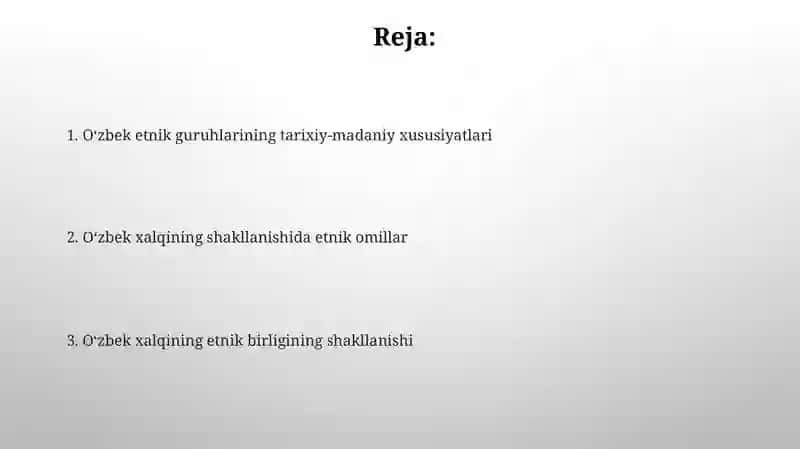 Oʻzbek xalqining shakllanishiga doir etnik masalalarining oʻrganilishi 2