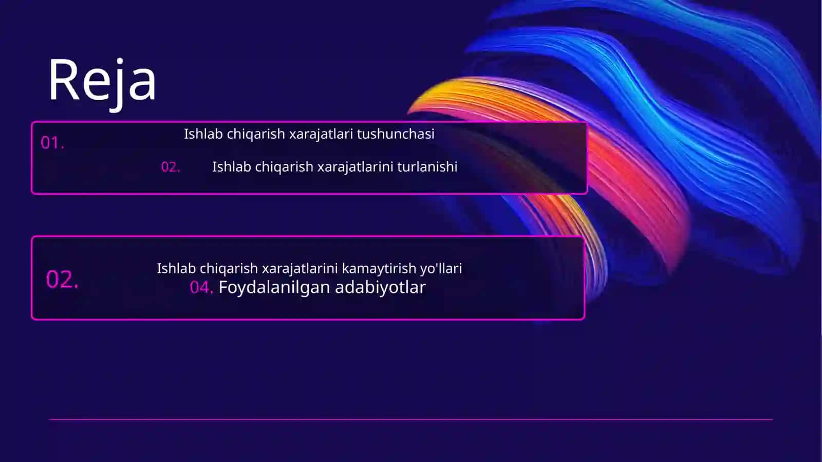 Ishlab chiqarish xarajatlari va ularni kamaytirish 2