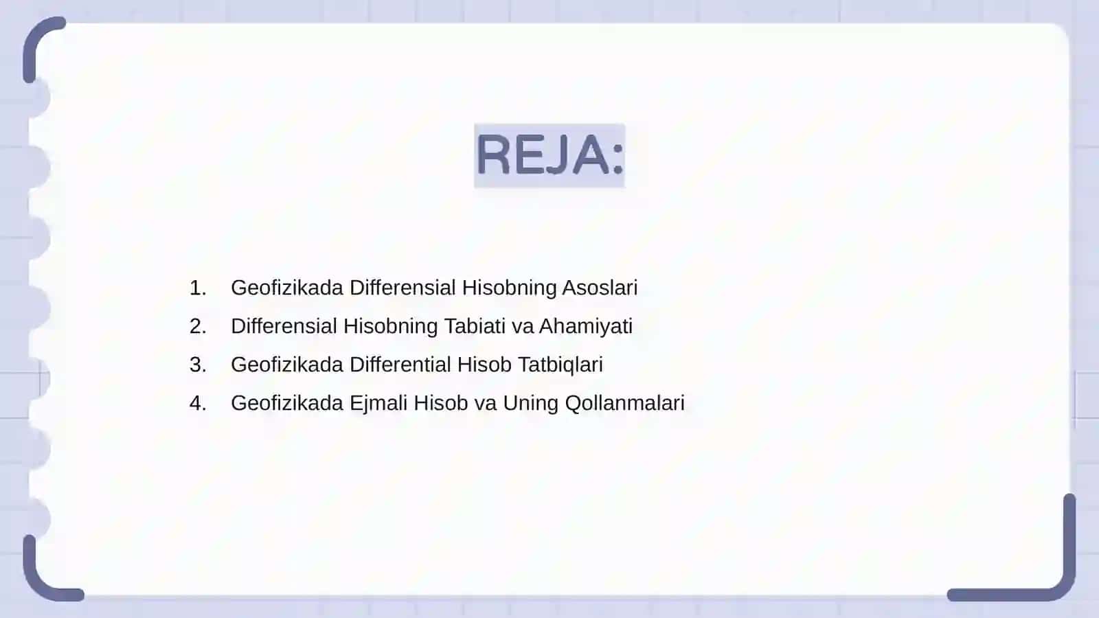 Geofizikada Differensial Hisobning Asoslari 2