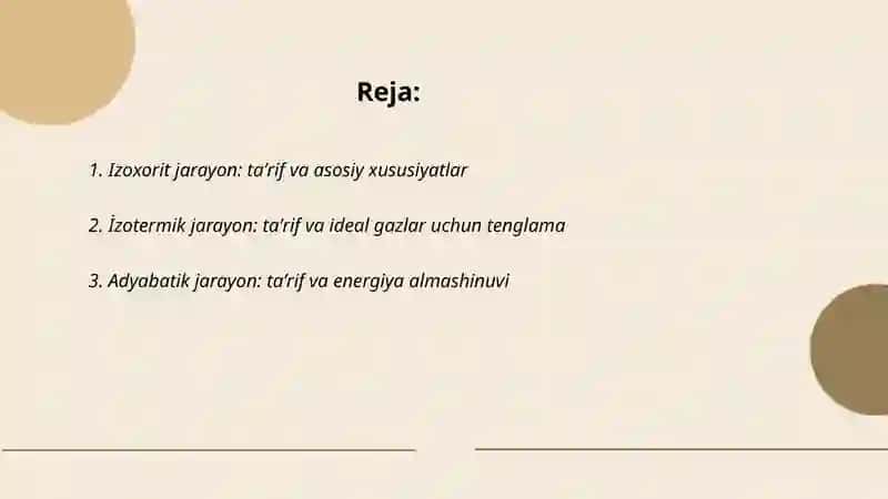Izaxorit izatermik adyabatik jarayon 2