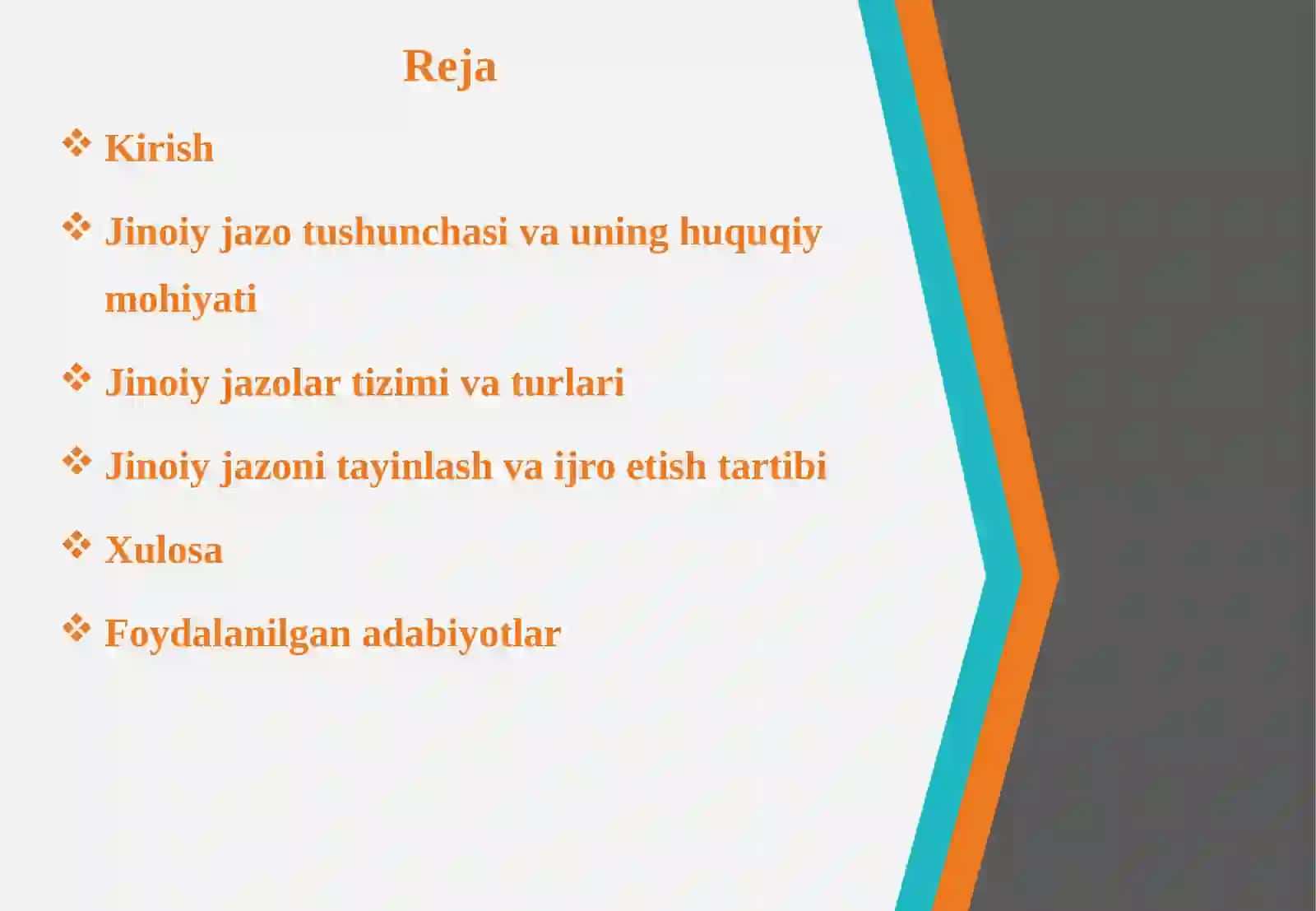Jinoiy jazolar tushunchasi va tizimi 2