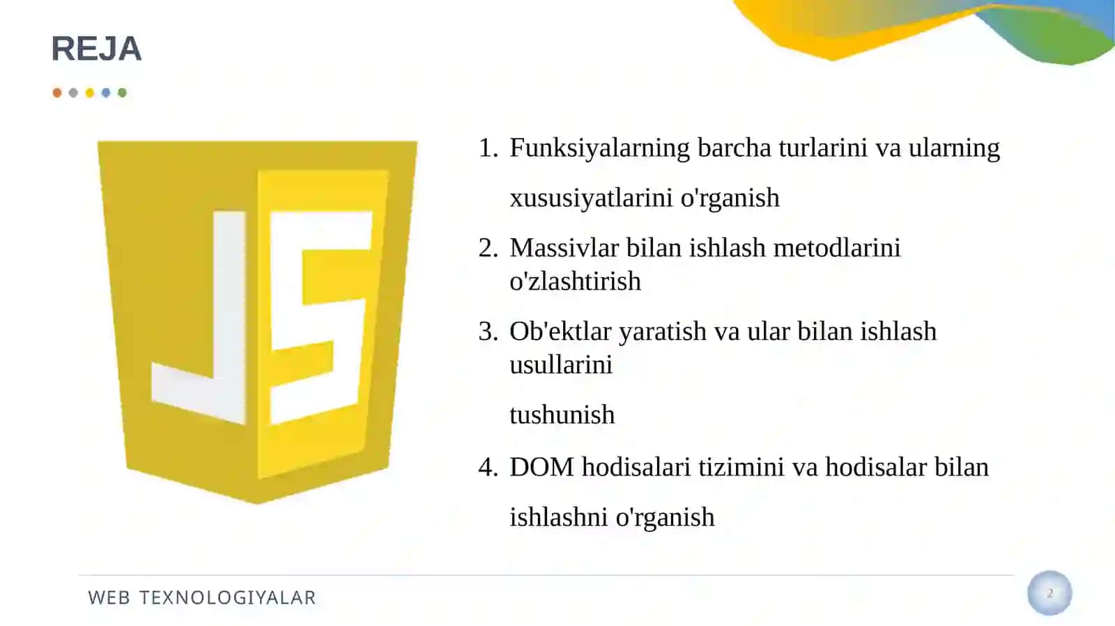 WEBTEXNOLOGIYALAR 2