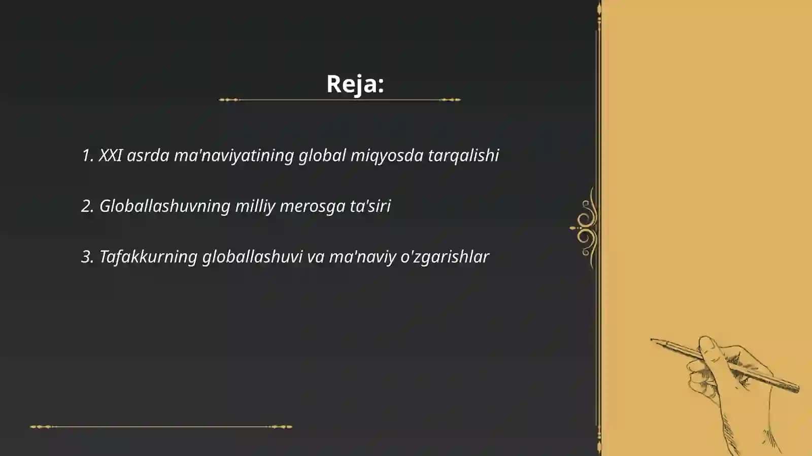 XXI asrda ma'naviyatning globallashuvi 2