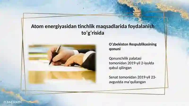Atom energiyasidan tinchlik maqsadlarda foydalanish prinsplari 2