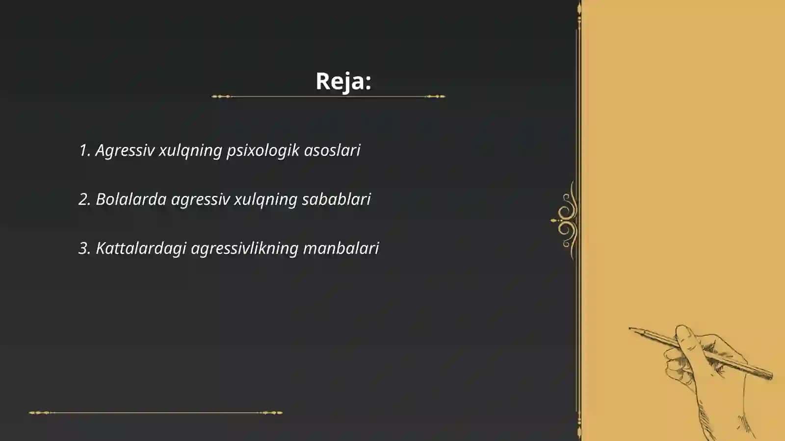 Agressiv xulqga nisbatan psixaanalitik yondashuv 2