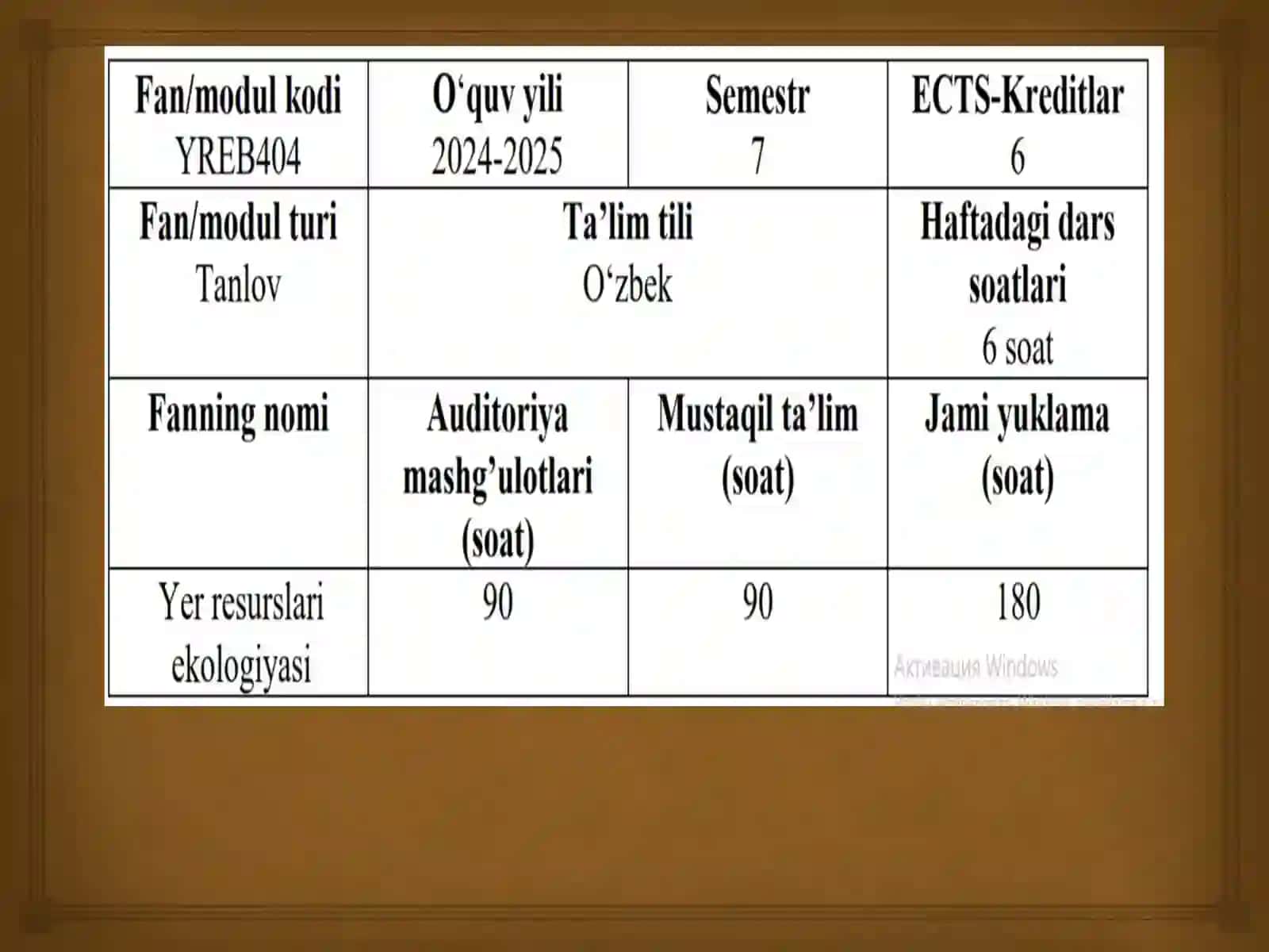 YER RESURSLARI EKOLOGIYASI 2