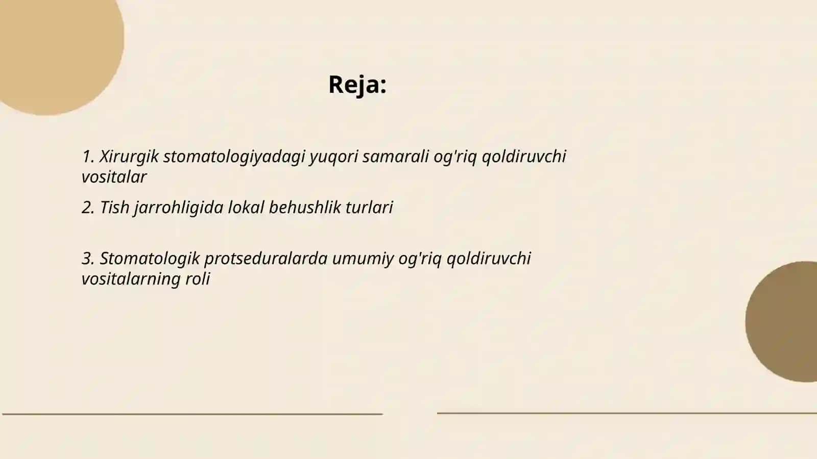 Xirurik stomatologiya polklinikalarda oģriqsizlantirish vositalari 2