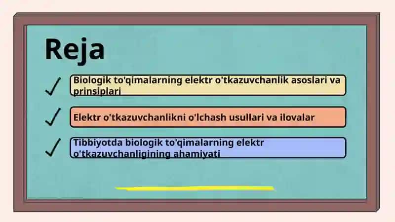 Biologik to'qimalarning elektr o'tkazuvchanligi 2