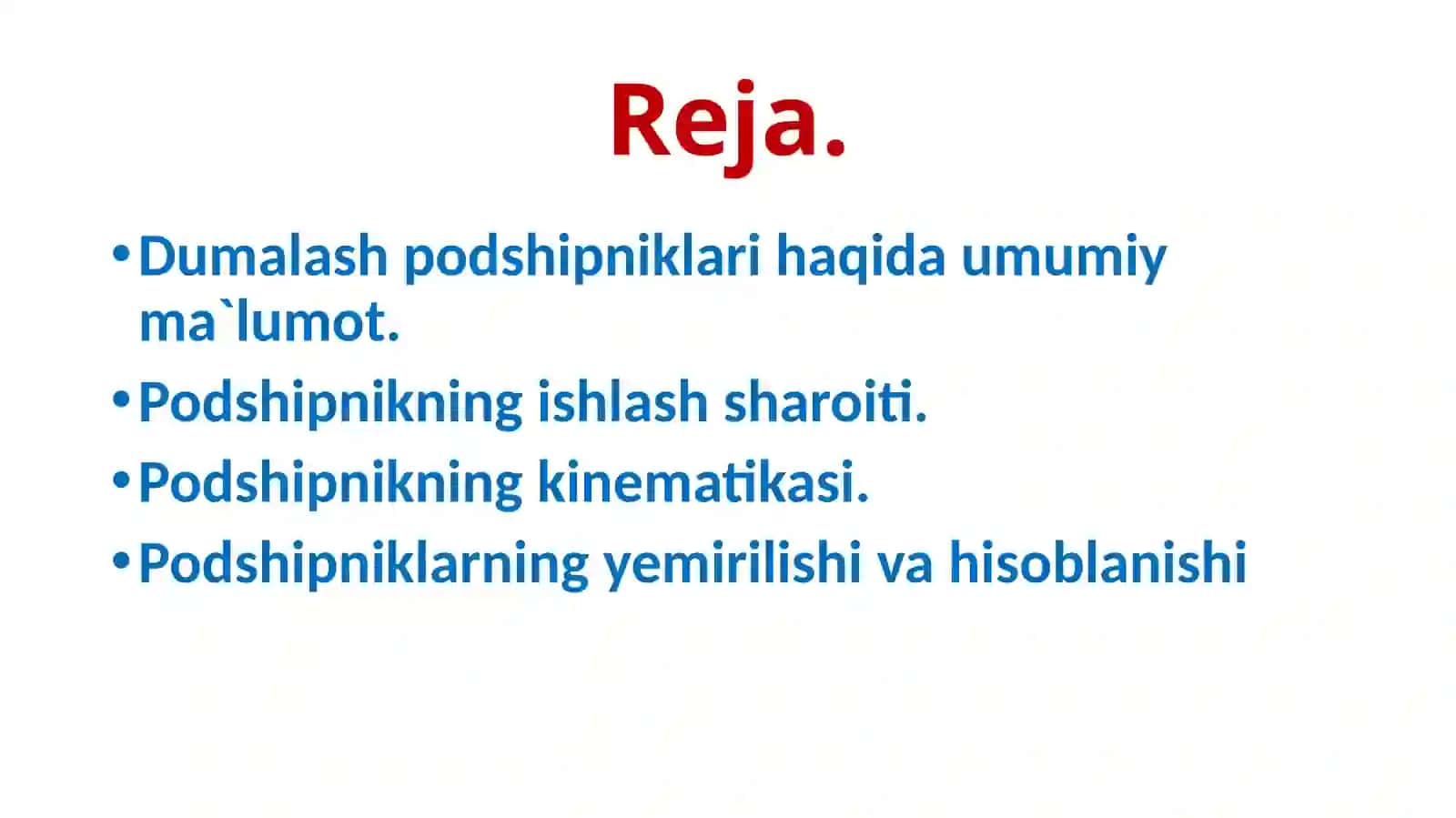 Podshipniklarning xizmat muddatini aniqlash 2