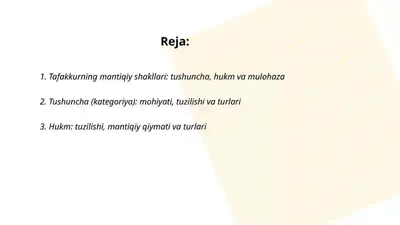 Tafakkurning mantiqiy shakillari va qonunlari 2