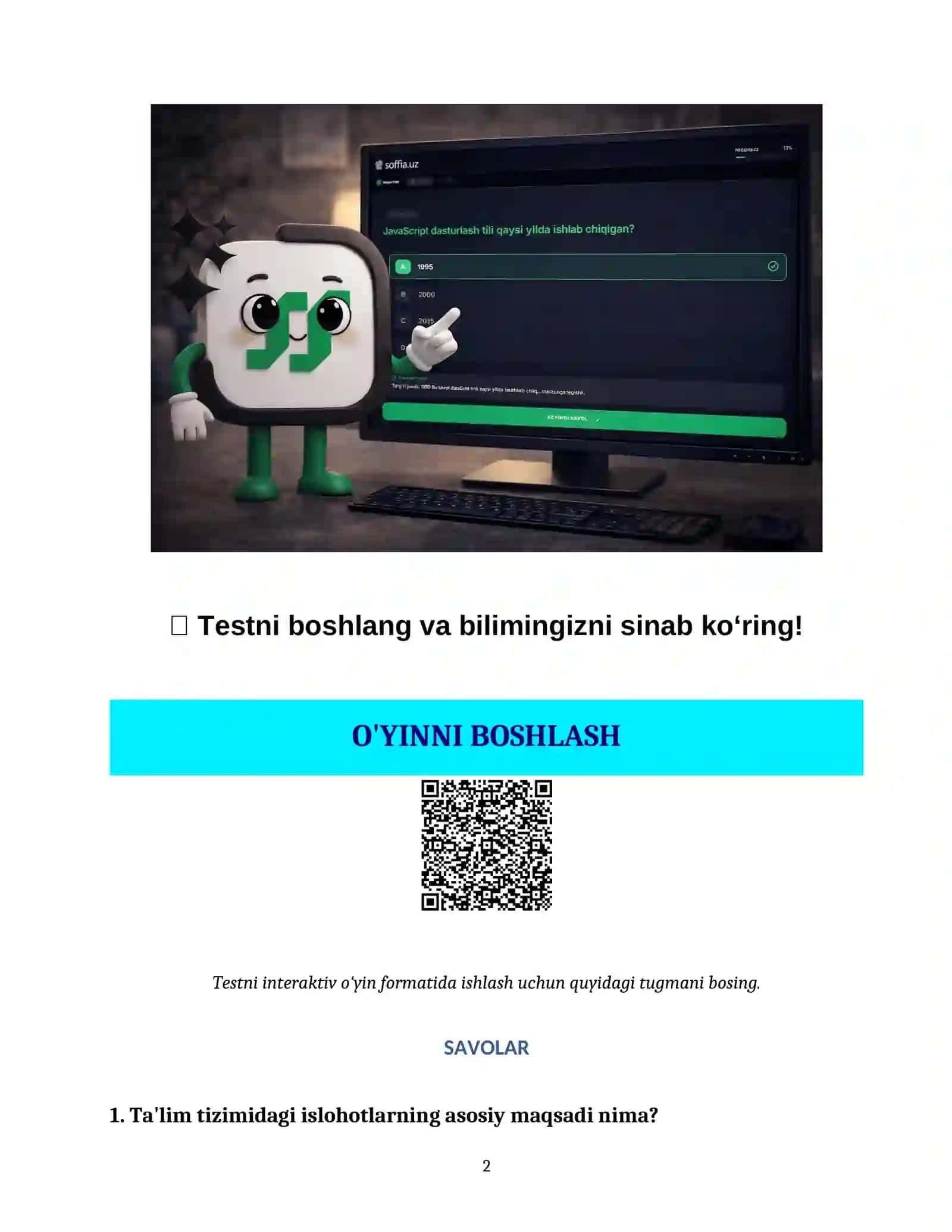 Tarbiyaviy ishlar metodikasi fanining maqsad va vazifalari. Ta’lim tizimidagi islohotlar va barkamol insonni ma’naviy tarbiyalash masalalari. Tarbiya jarayonini tashkil etish. Tarbiya jarayonida o‘quvchilarga tejamkorlik tushunchalarini singdirish hamda ularni mehnatsevarlik ruhida tarbiyalashda sinf rahbarining roli. 2