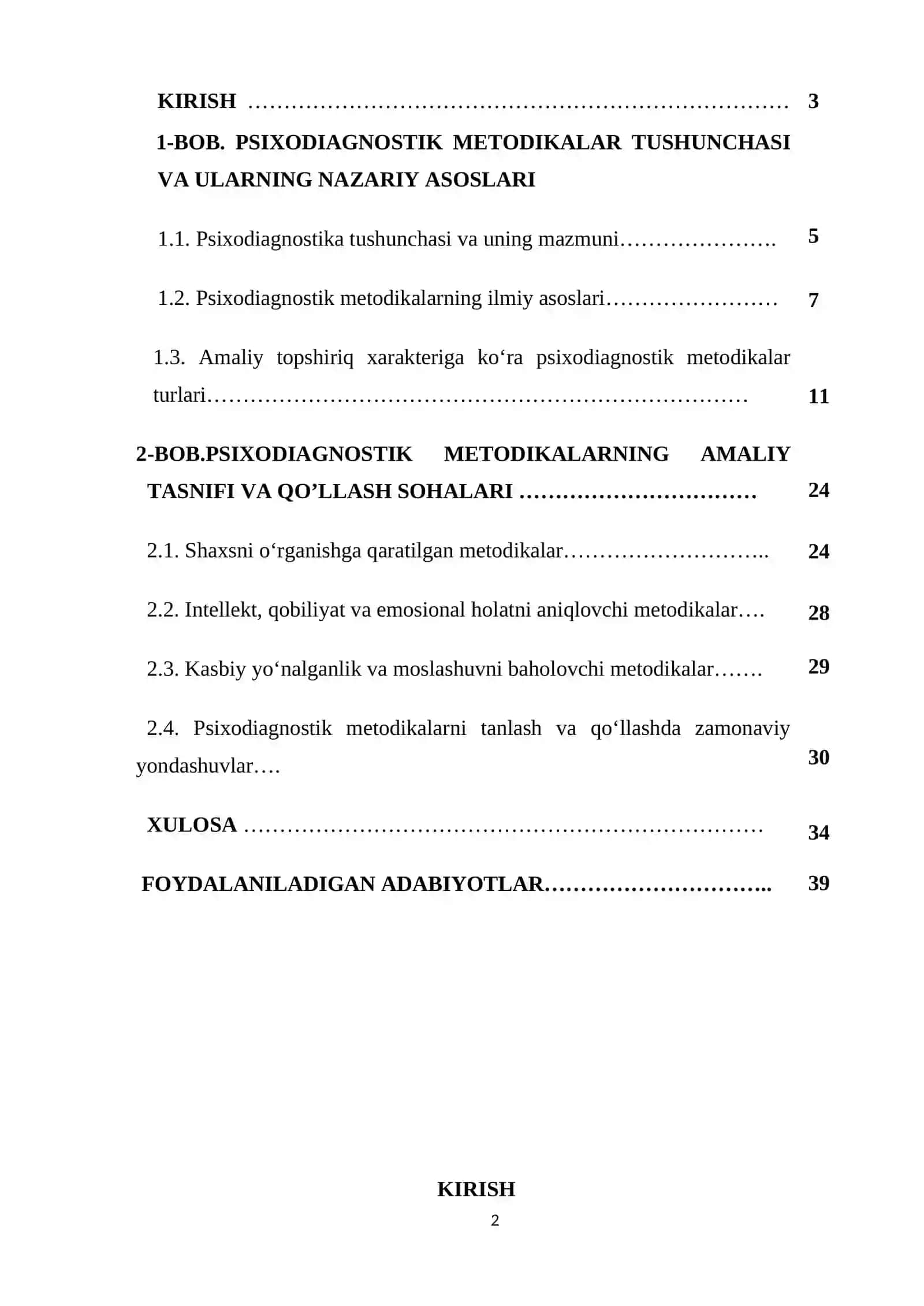 AMALIY TOPSHIRIQ XARAKTERIGA KO’RA PSIXODIAGNOSTIK METODIKALAR KLASSIFIKATSIYASI 2