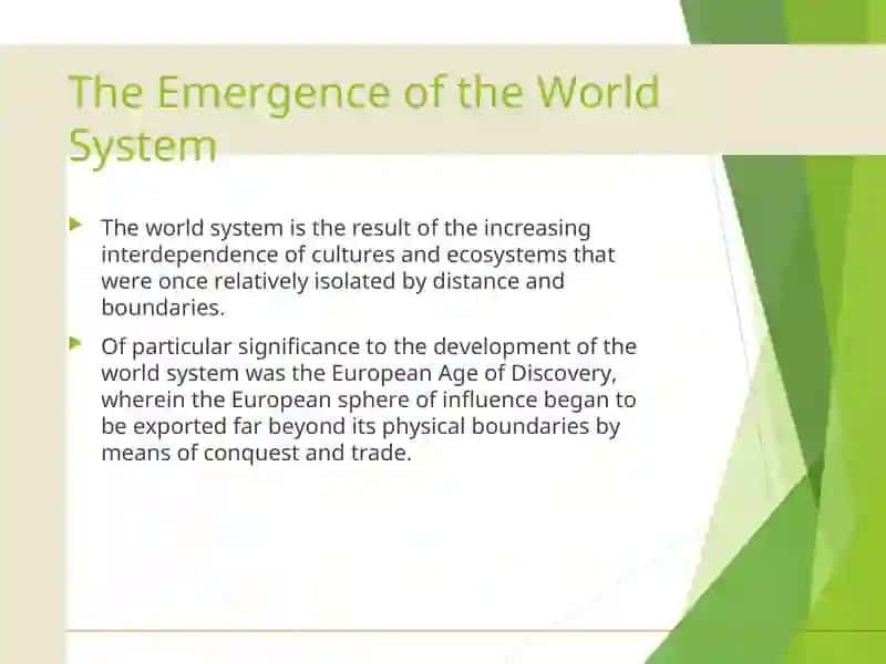 The Emergence of the World System 2
