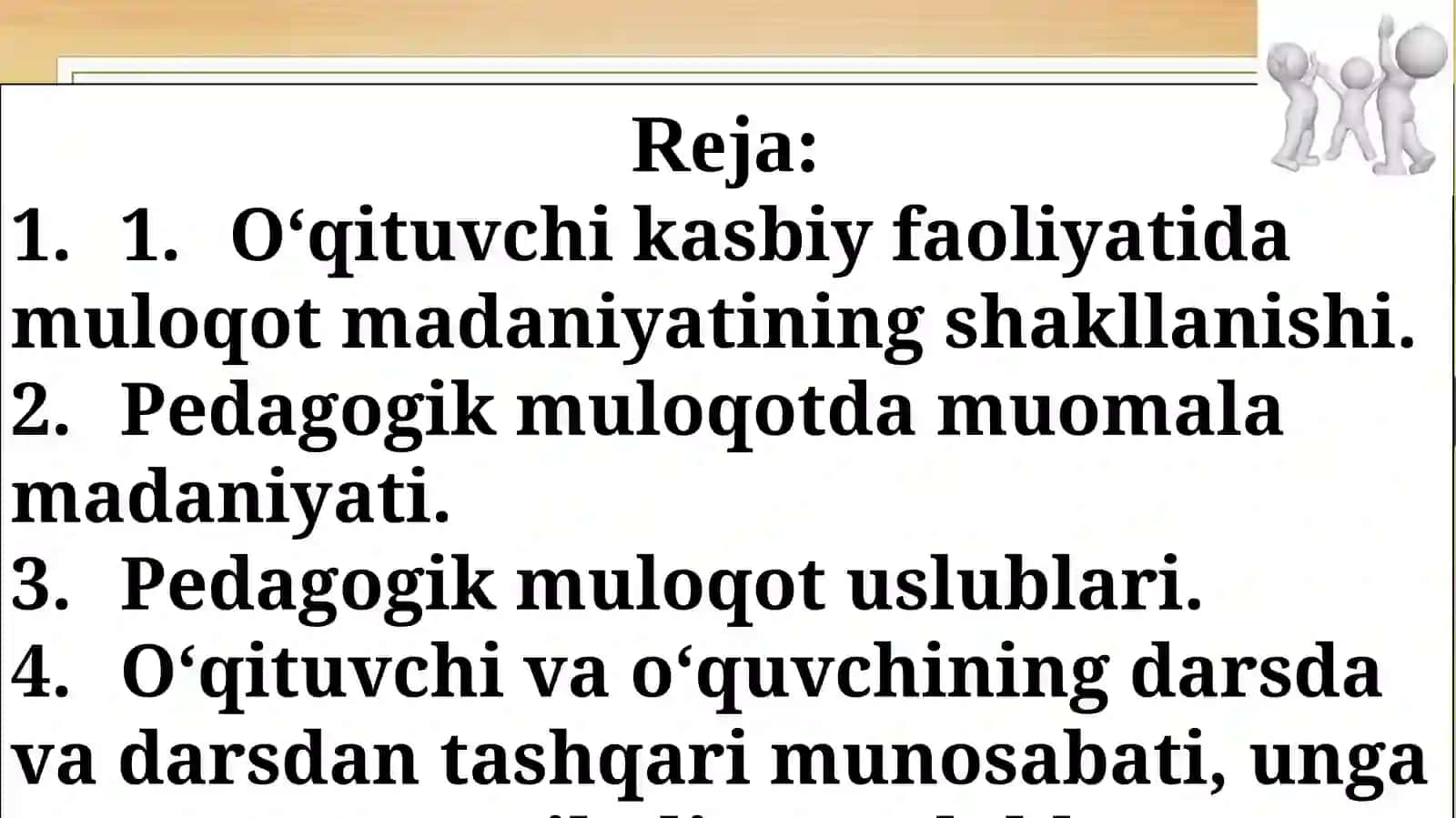 Muloqotda pedagogik ijodiylik hissi va boshqarish usullari 2
