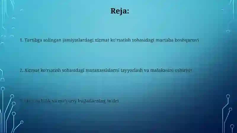 Ma'sulyati cheklangan jamiyatlarda xizmat martabasini boshqarish 2