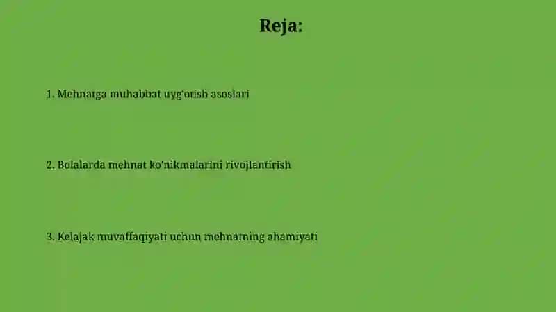 Bolalarda mehnatga muhabbatni singdirish 2