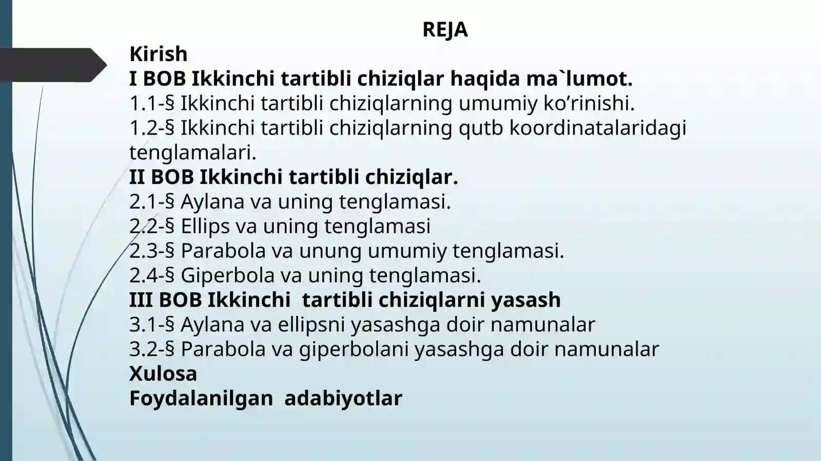 IKKINCHITARTIBLICHIZIQLAR 2